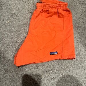 Patagonia orange shorts